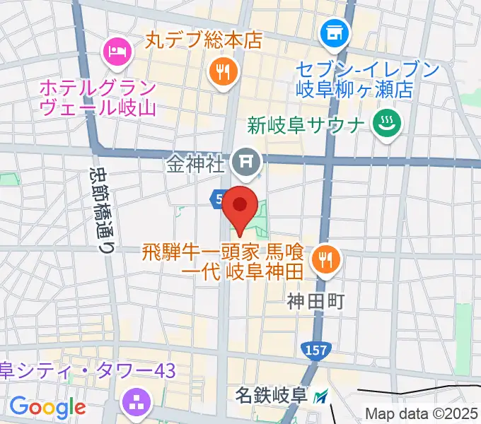 岐阜市文化センターの地図
