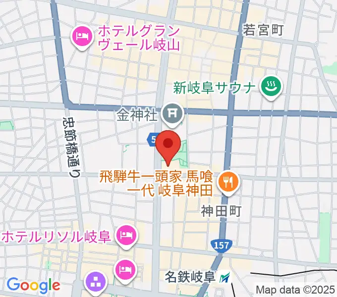 岐阜市文化センターの地図