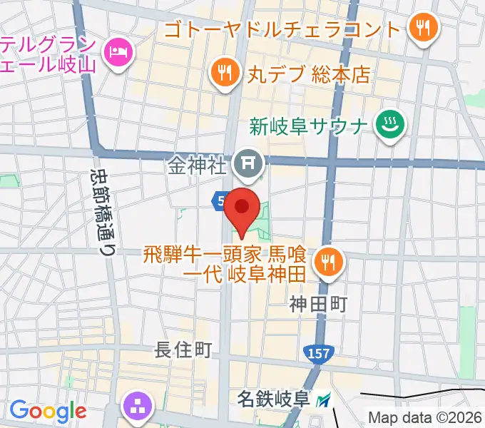 岐阜市文化センターの地図