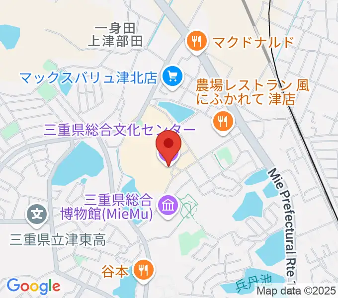 三重県文化会館の地図