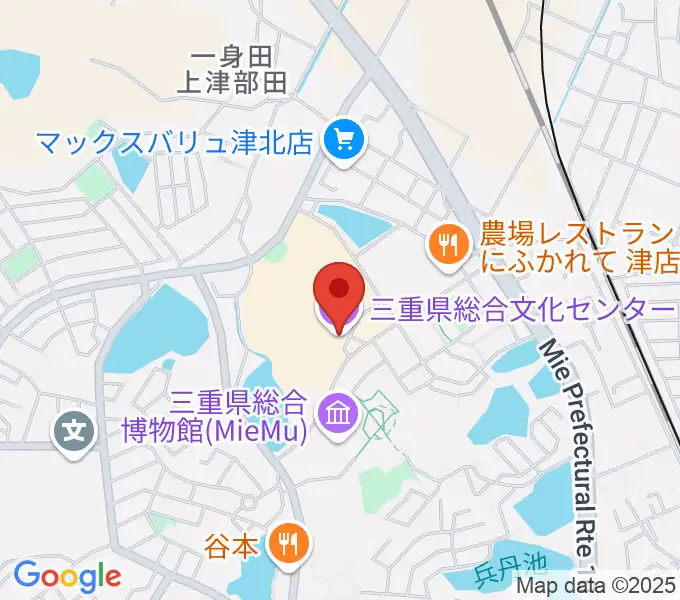 三重県文化会館の地図