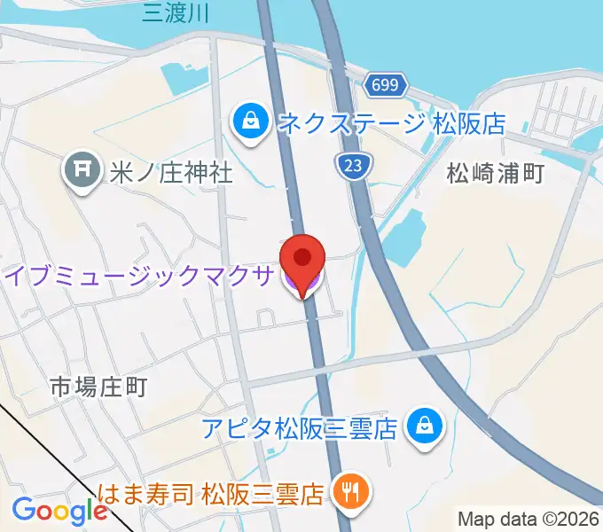 松阪マクサの地図