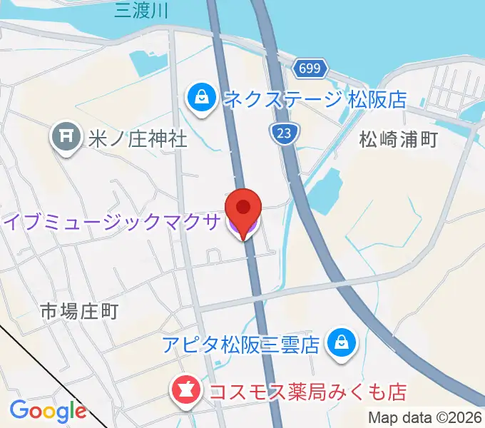 松阪マクサの地図