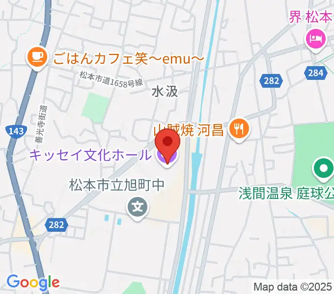 キッセイ文化ホールの地図