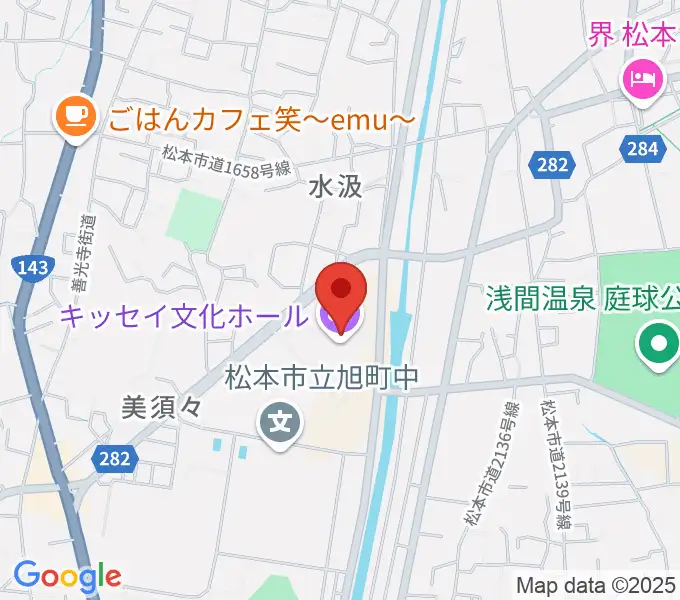 キッセイ文化ホールの地図