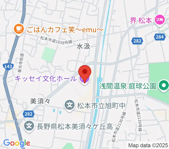キッセイ文化ホールの地図