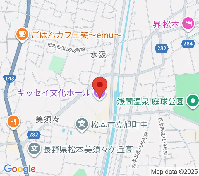 キッセイ文化ホールの地図