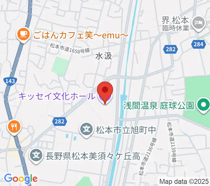 キッセイ文化ホールの地図