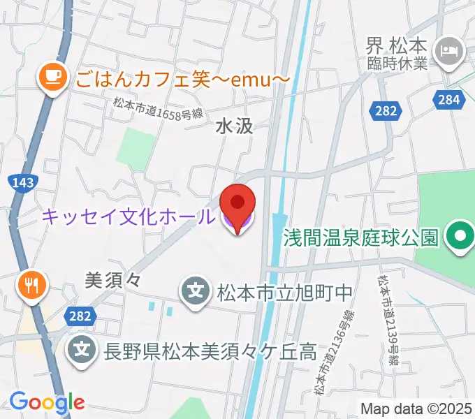 キッセイ文化ホールの地図