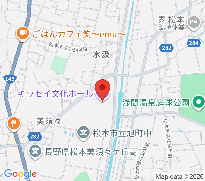 キッセイ文化ホールの地図
