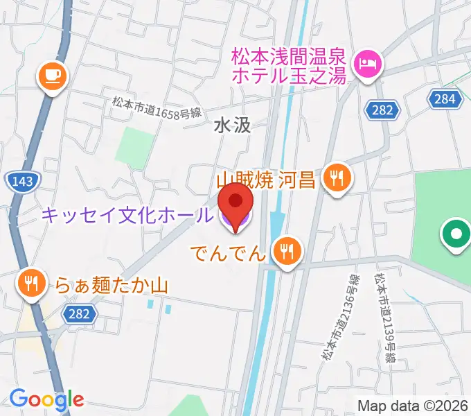 キッセイ文化ホールの地図