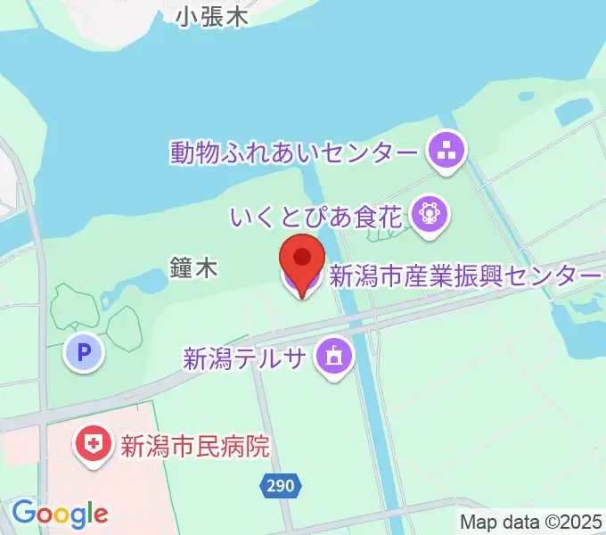 新潟市産業振興センターの地図