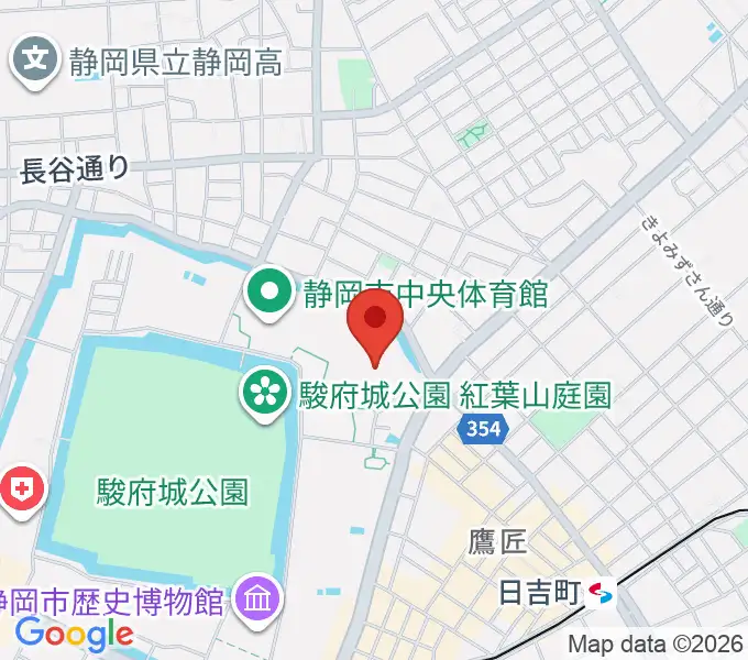 静岡市民文化会館の地図
