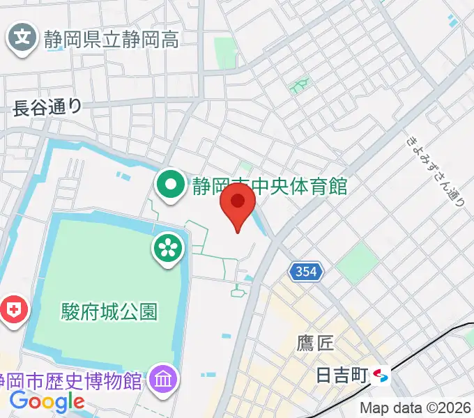 静岡市民文化会館の地図