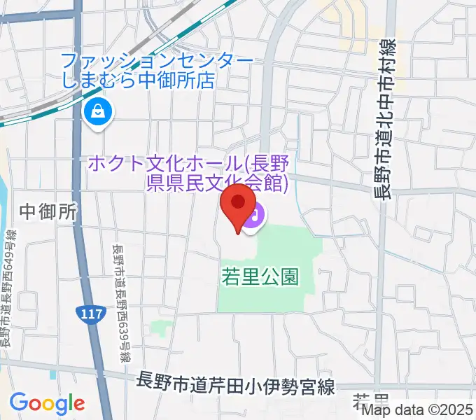 ホクト文化ホールの地図