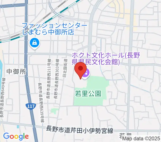 ホクト文化ホールの地図