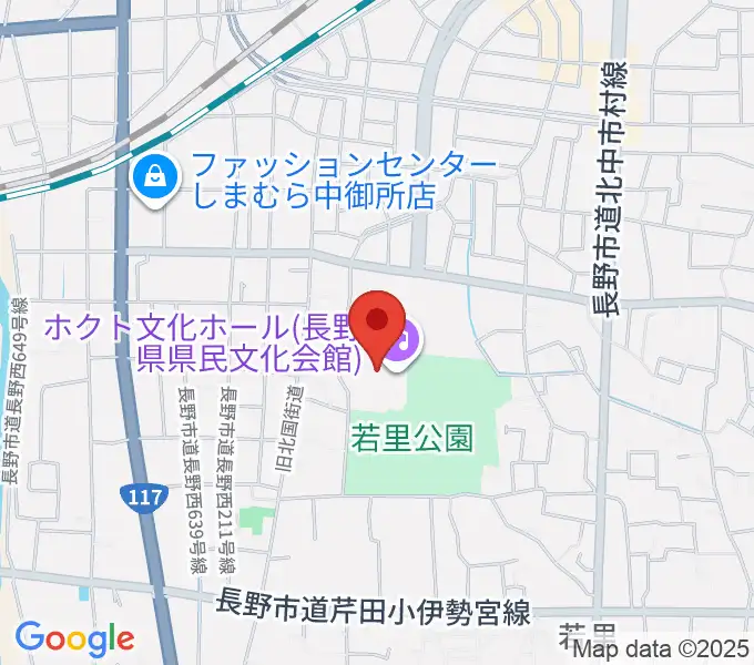 ホクト文化ホールの地図