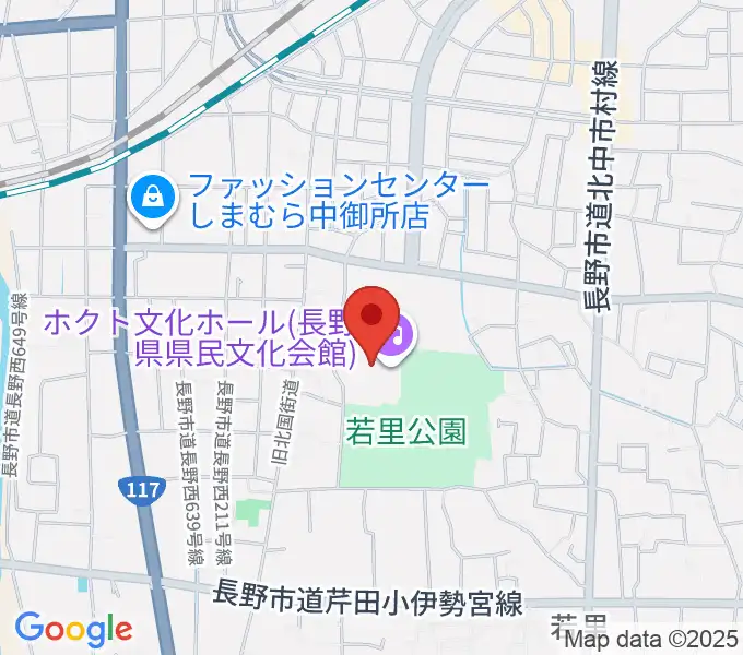 ホクト文化ホールの地図