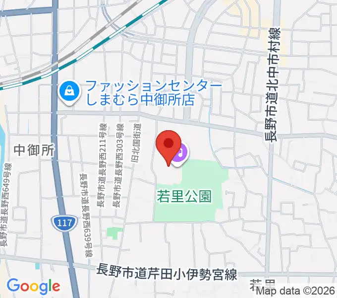ホクト文化ホールの地図
