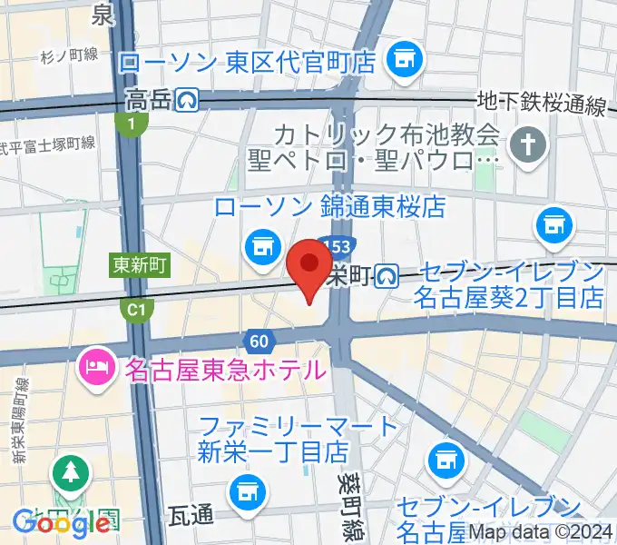 名古屋Jazz Spot Swingの地図