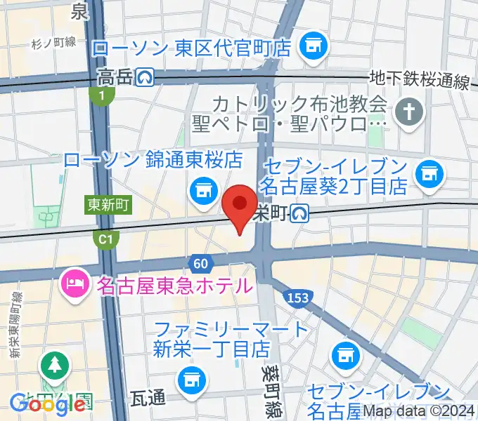 名古屋Jazz Spot Swingの地図