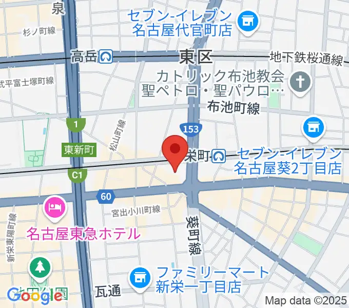 名古屋Jazz Spot Swingの地図