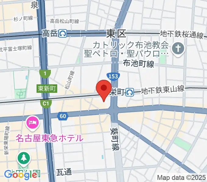 名古屋Jazz Spot Swingの地図