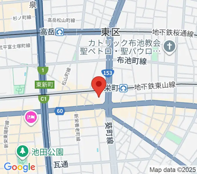 名古屋Jazz Spot Swingの地図