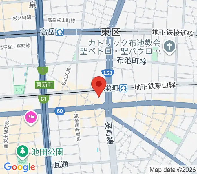 名古屋Jazz Spot Swingの地図