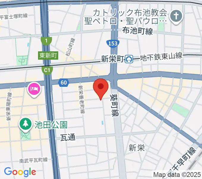 新栄クラブロックンロールの地図