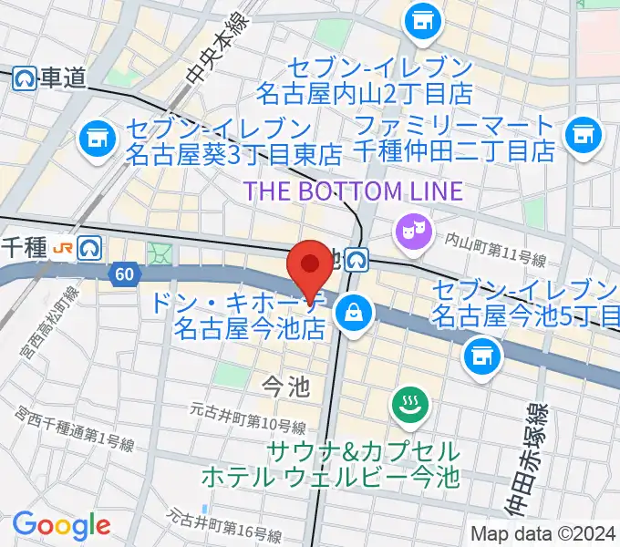 今池パラダイスカフェ21の地図