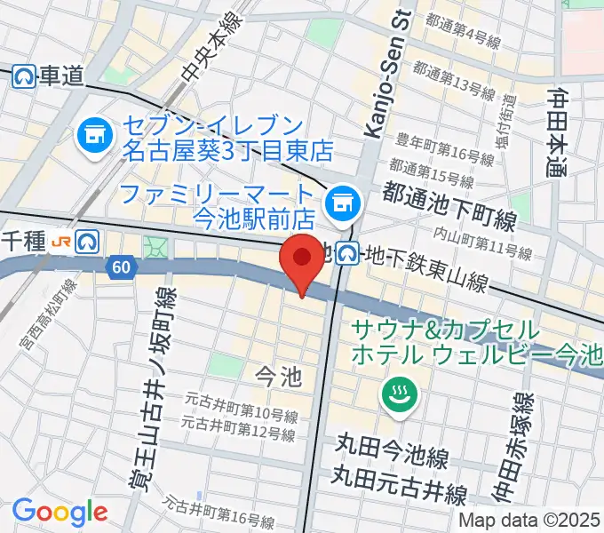 今池パラダイスカフェ21の地図