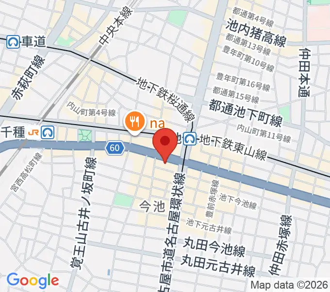 今池パラダイスカフェ21の地図