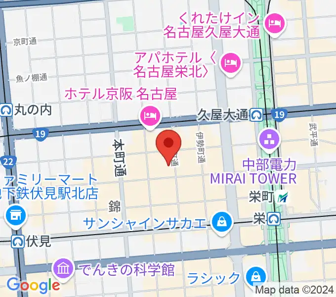 名古屋栄マイルスの地図