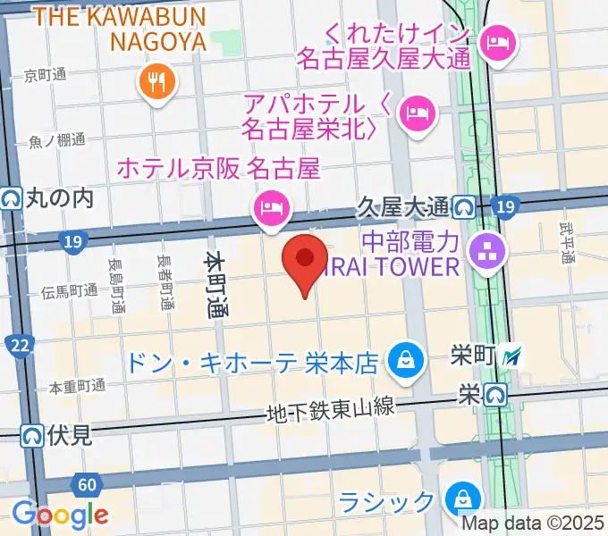 名古屋栄マイルスの地図