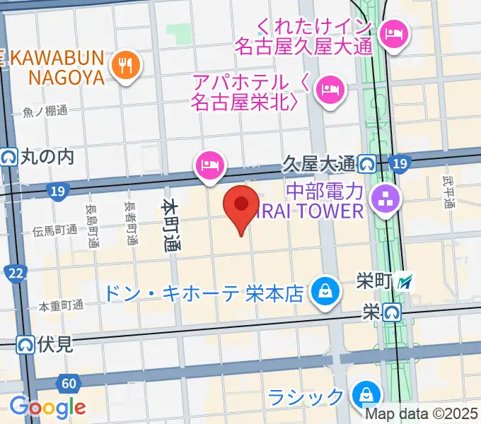 名古屋栄マイルスの地図
