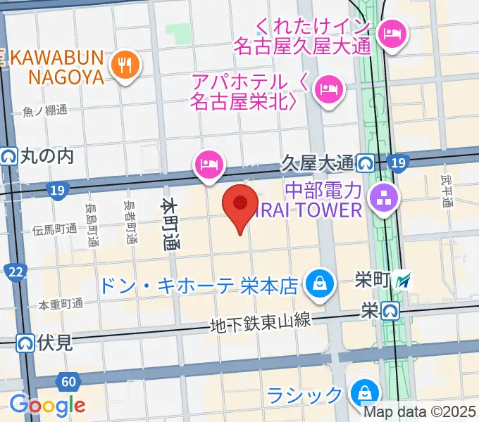 名古屋栄マイルスの地図