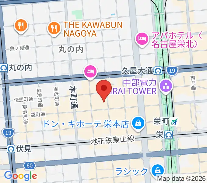 名古屋栄マイルスの地図