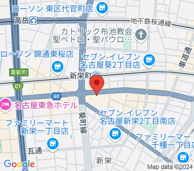 名古屋CLUB MAGOの地図