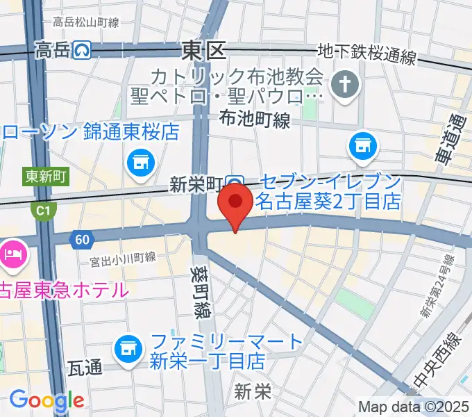 名古屋CLUB MAGOの地図