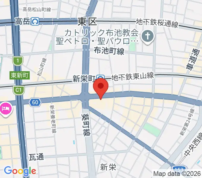 名古屋CLUB MAGOの地図