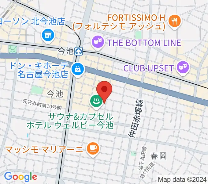 今池ハックフィンの地図