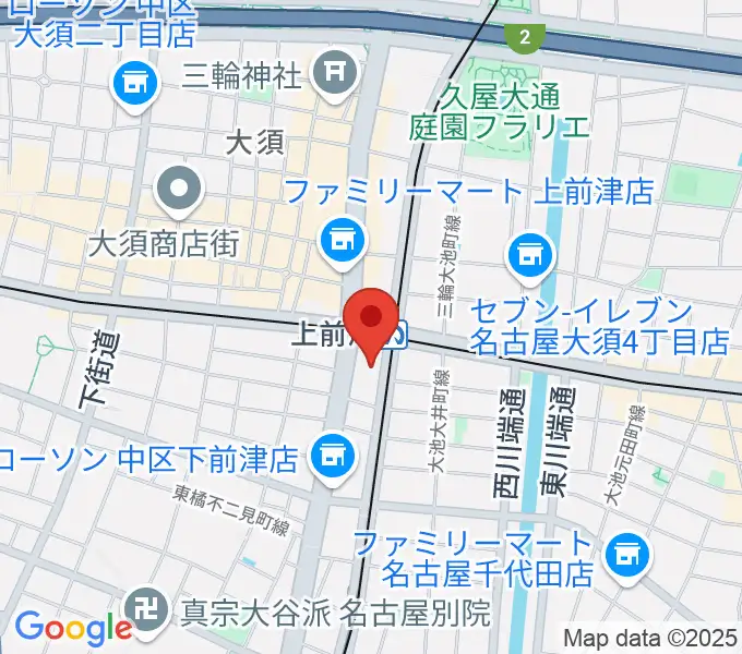 上前津Club Zionの地図