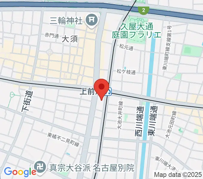 上前津Club Zionの地図