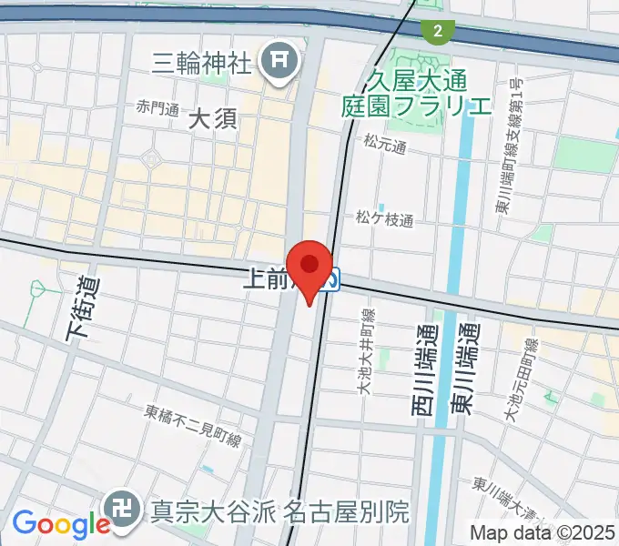 上前津Club Zionの地図