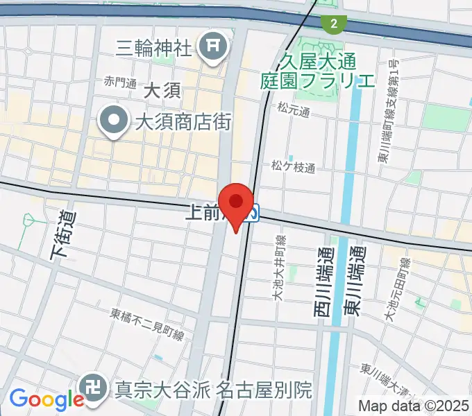 上前津Club Zionの地図