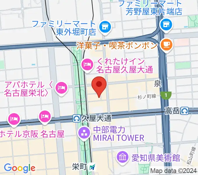 名古屋アンティークノエルの地図