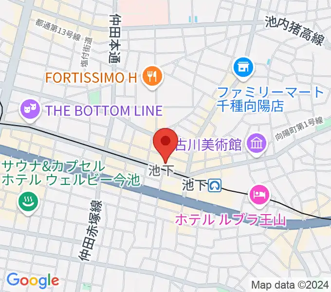 池下CLUB UPSETの地図