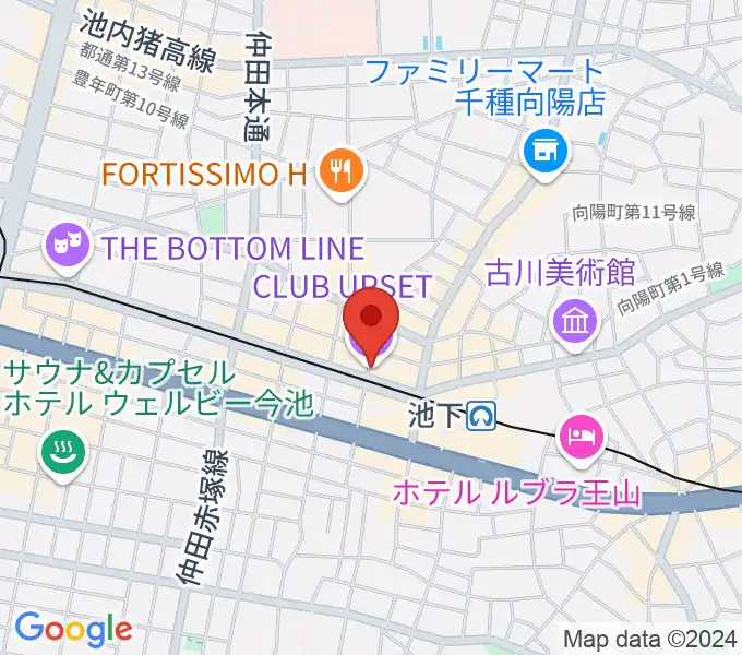 池下CLUB UPSETの地図