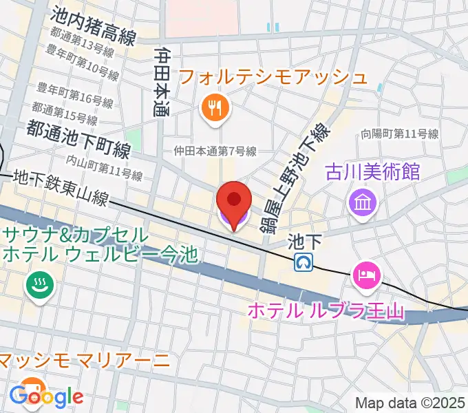 池下CLUB UPSETの地図
